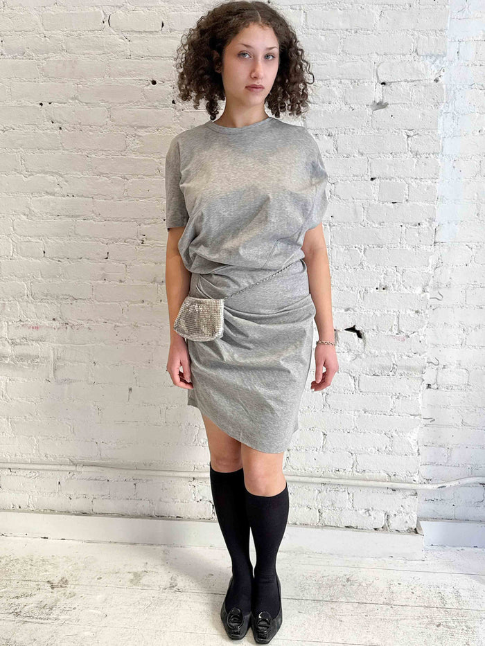 Fog Draped Shirt Dress