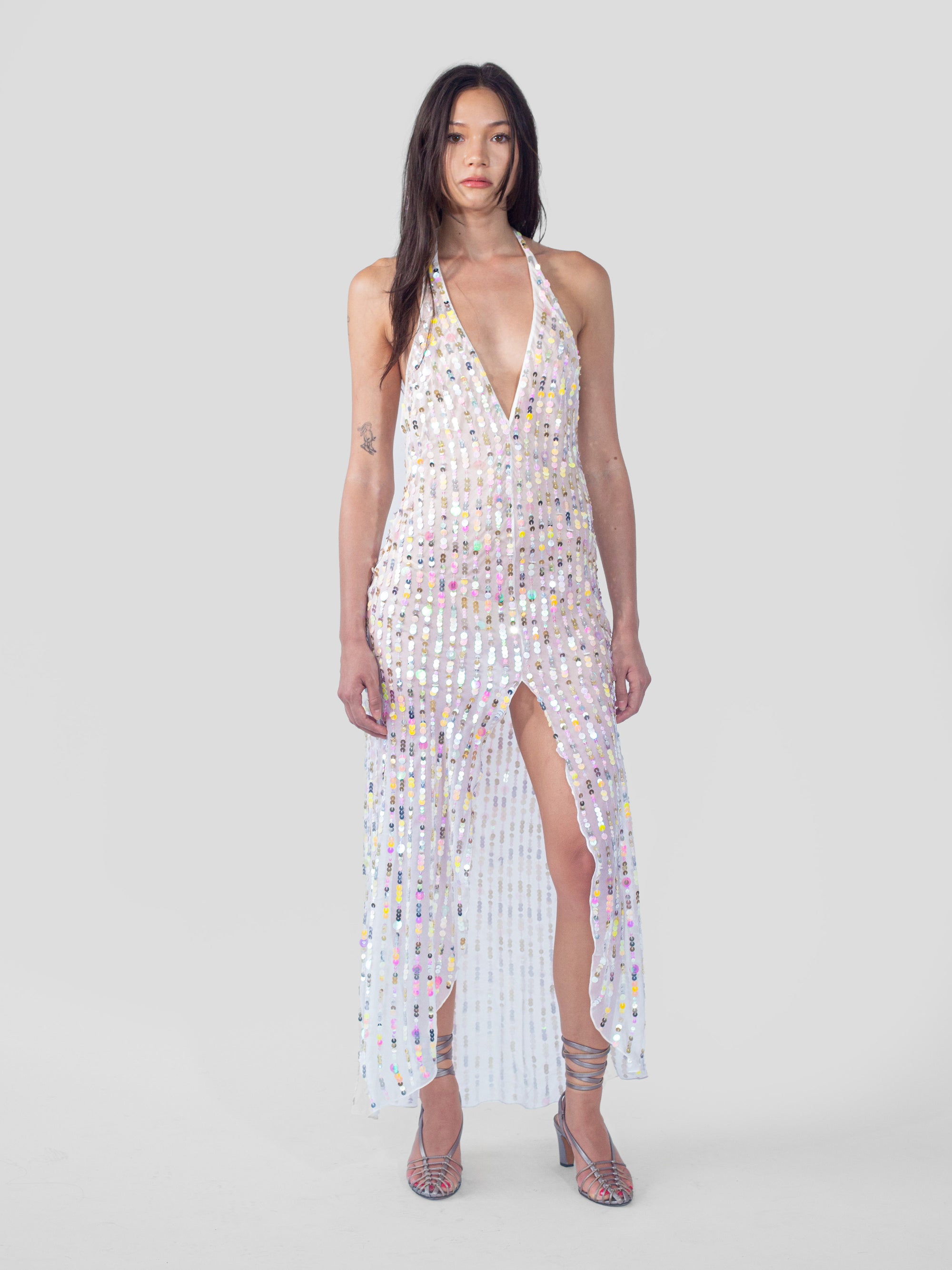 Harmony Dress - White Sequin