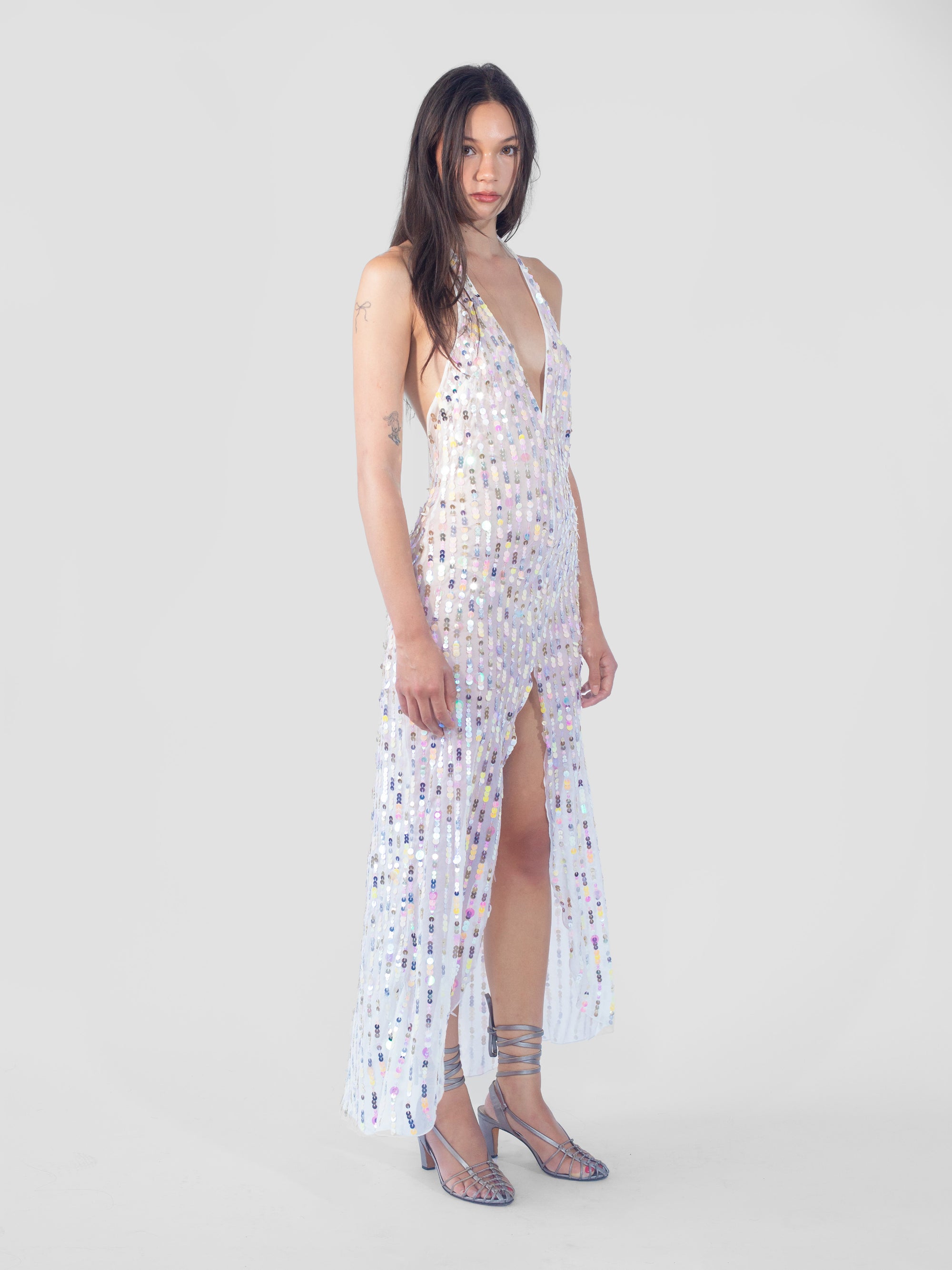 Harmony Dress - White Sequin