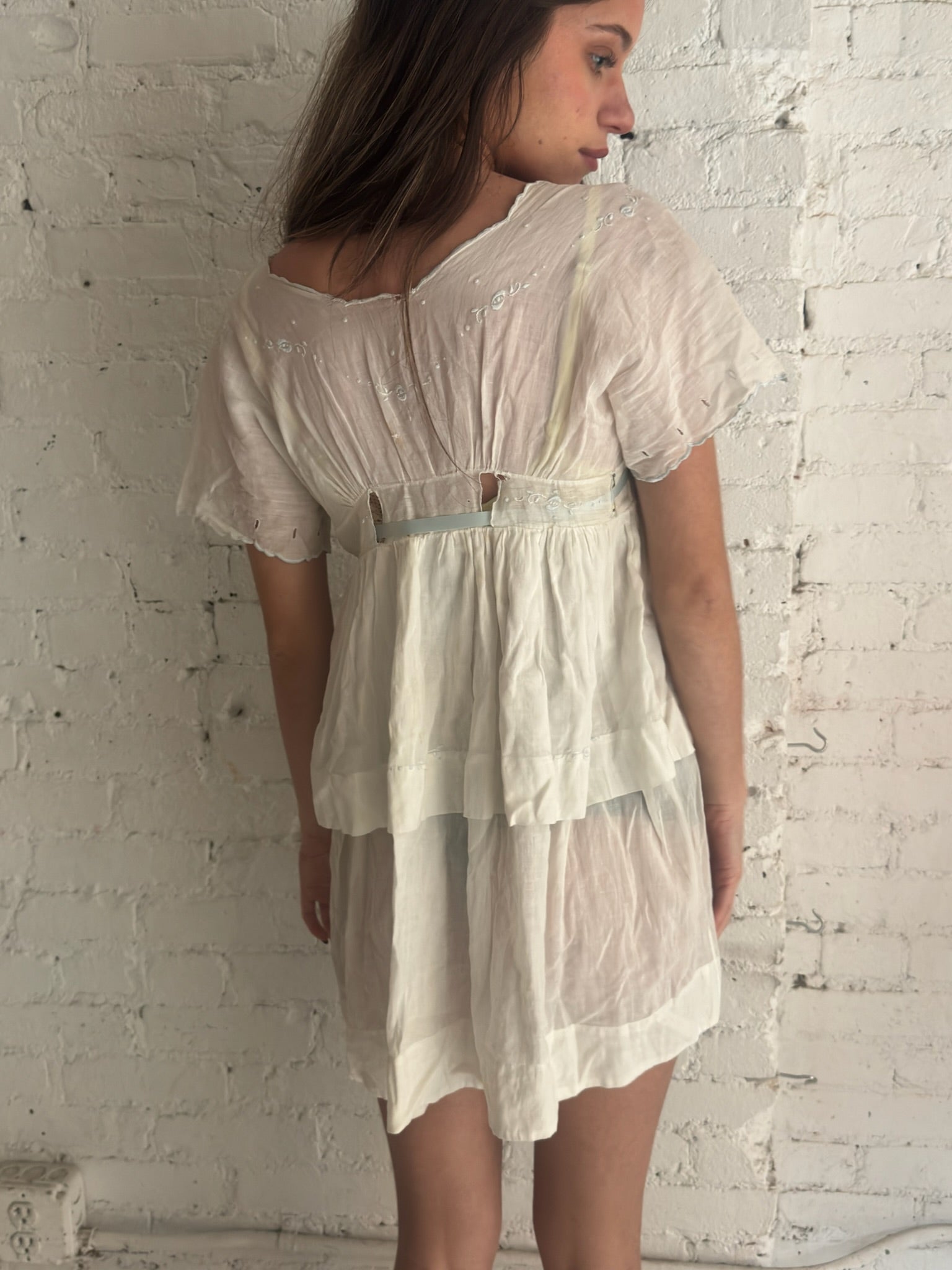 Vintage Silk Blue Bow Mini
