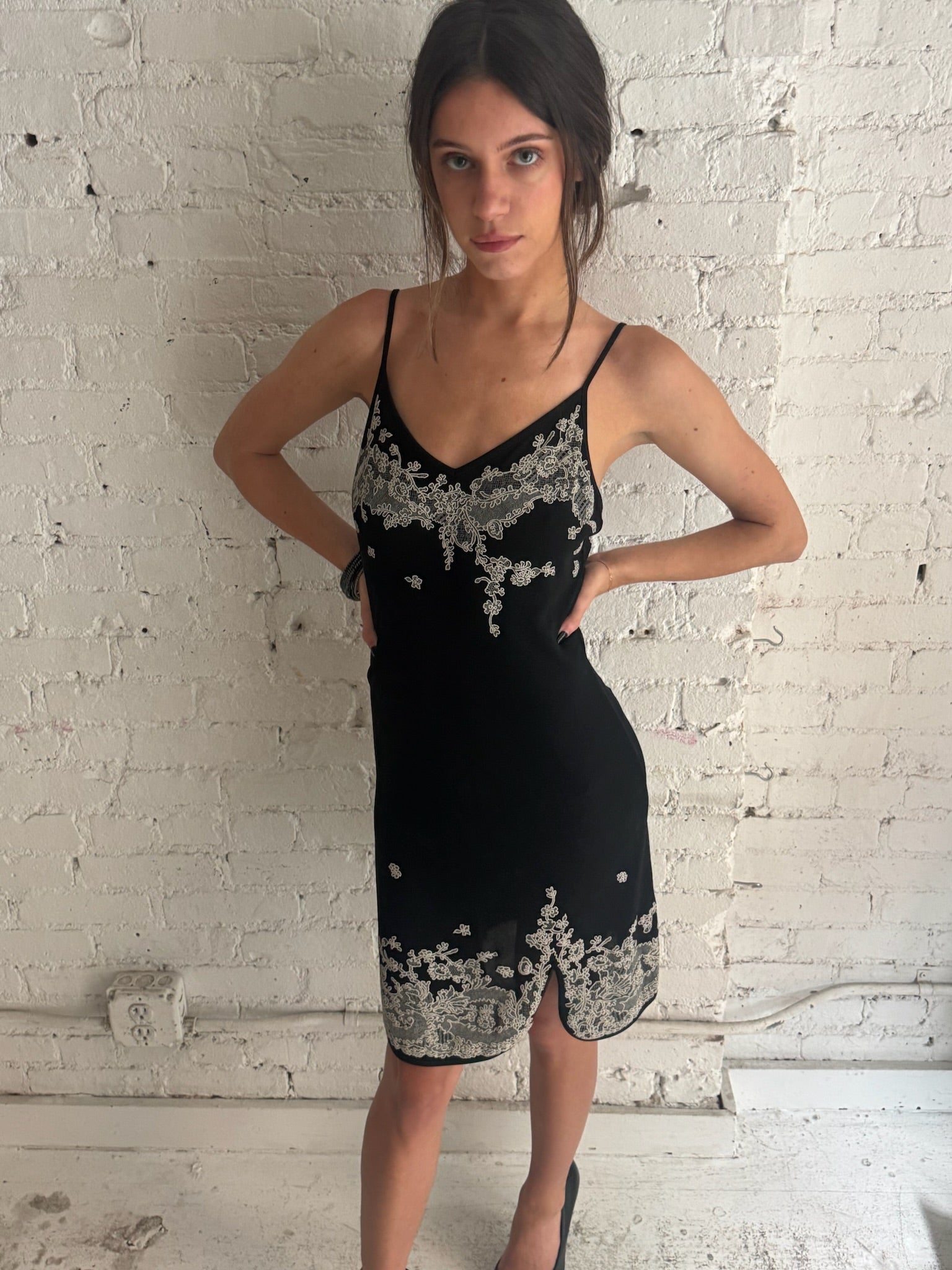 Vintage Black Lace Dress