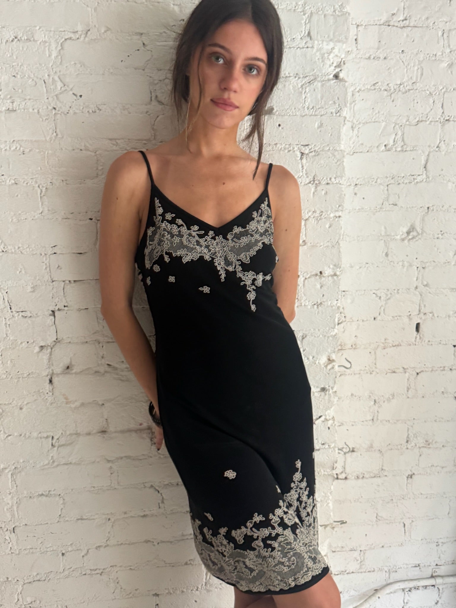 Vintage Black Lace Dress