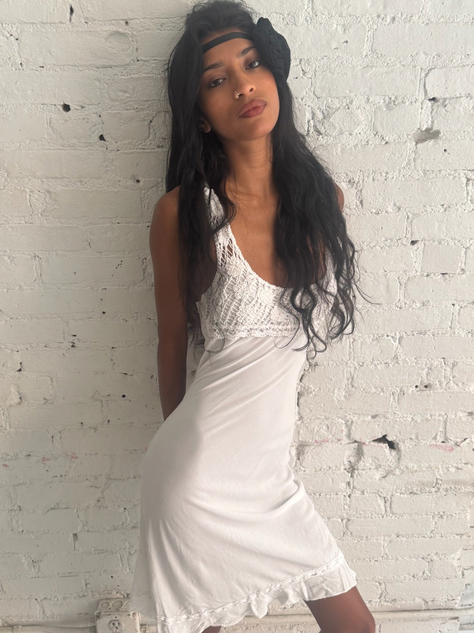 Vintage White Crochet Dress
