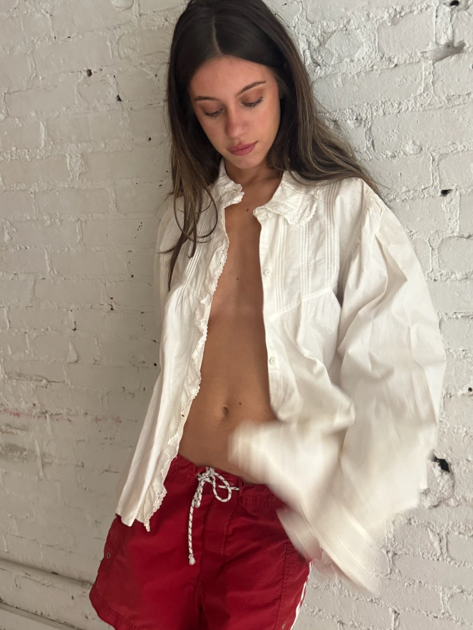 Vintage Antique Cotton Button Up