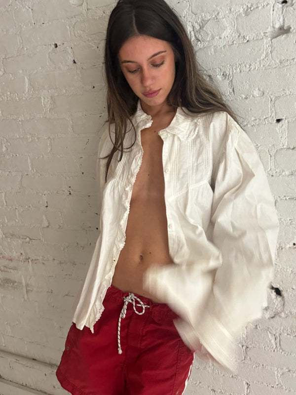 Vintage Antique Cotton Button Up