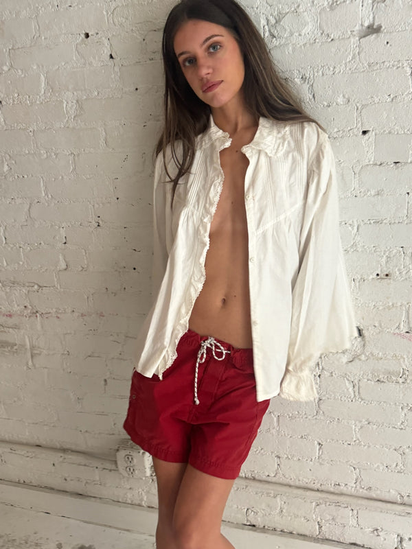 Vintage Antique Cotton Button Up