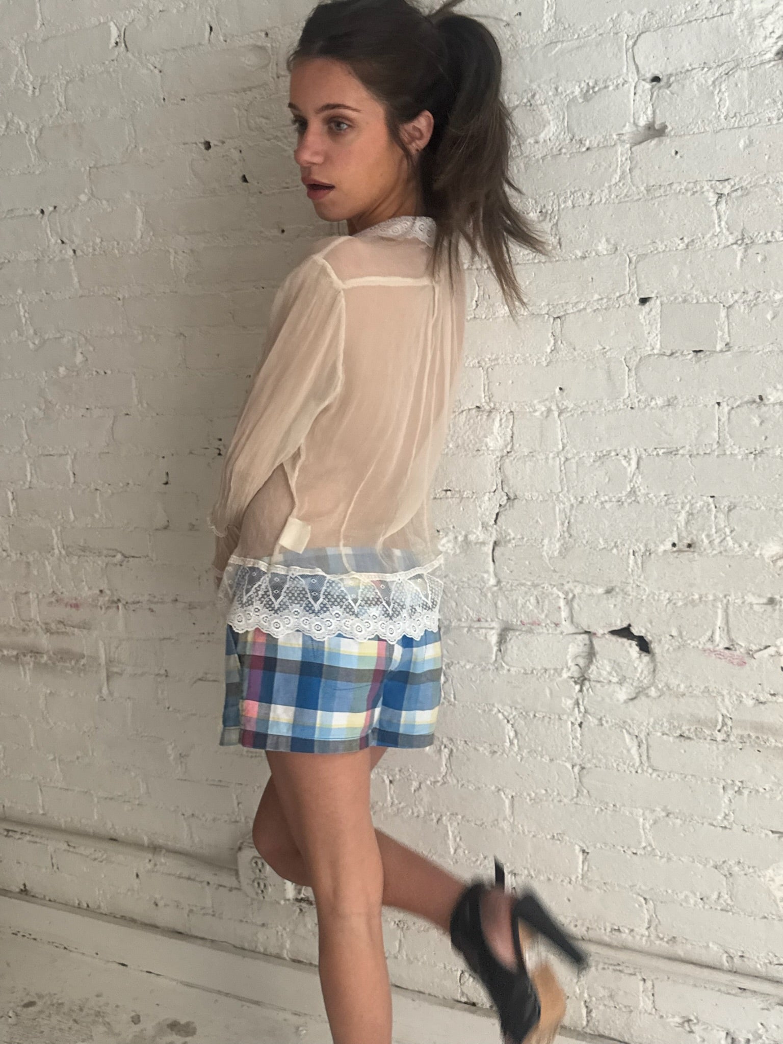 Vintage Lace Ruffle Top