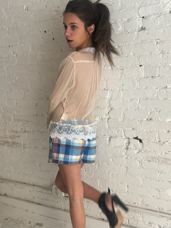 Vintage Lace Ruffle Top