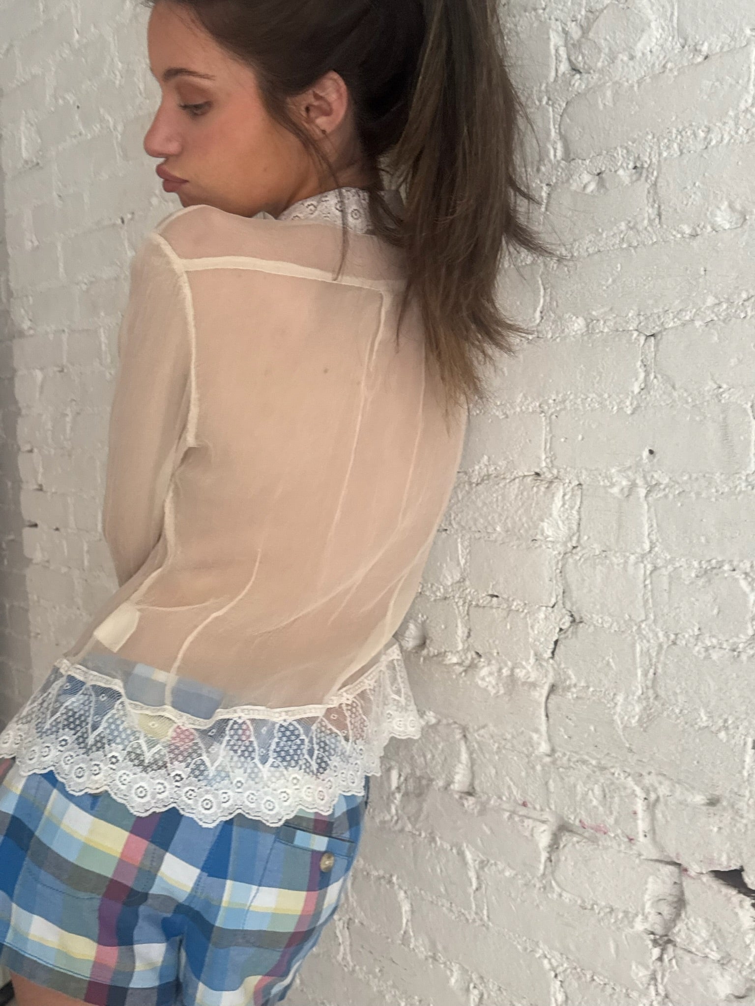 Vintage Lace Ruffle Top