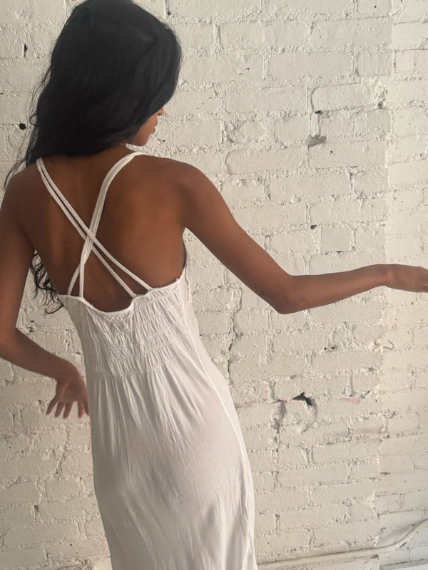 Vintage White Crochet Dress