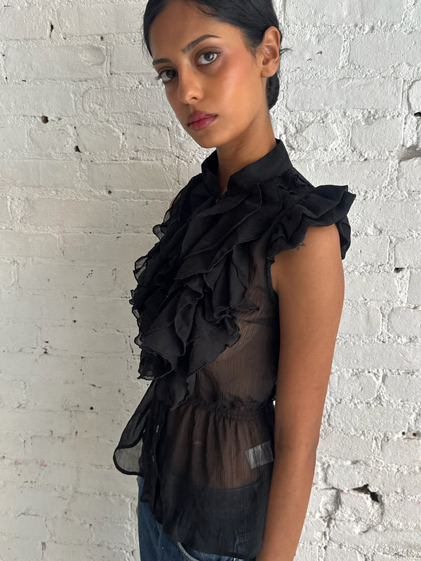 Vintage Ruffled Top