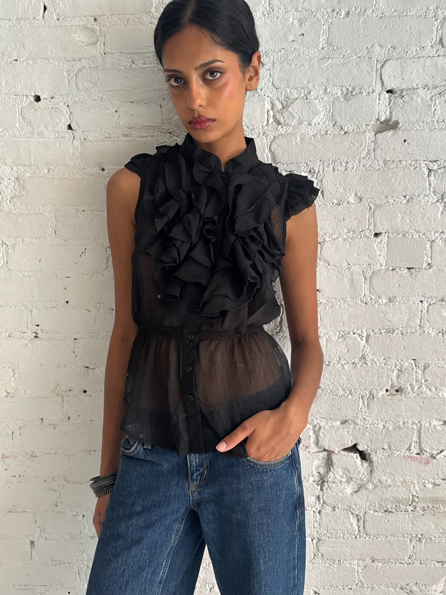 Vintage Ruffled Top