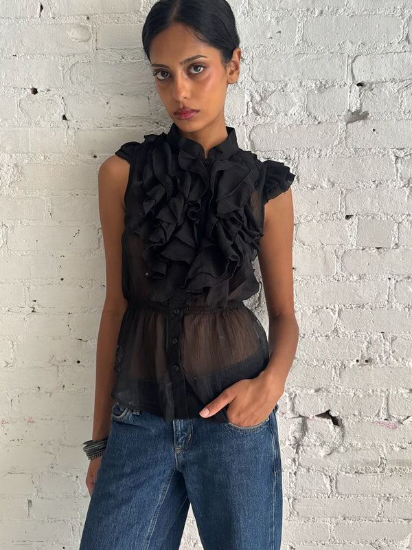 Vintage Ruffled Top