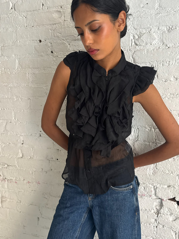 Vintage Ruffled Top