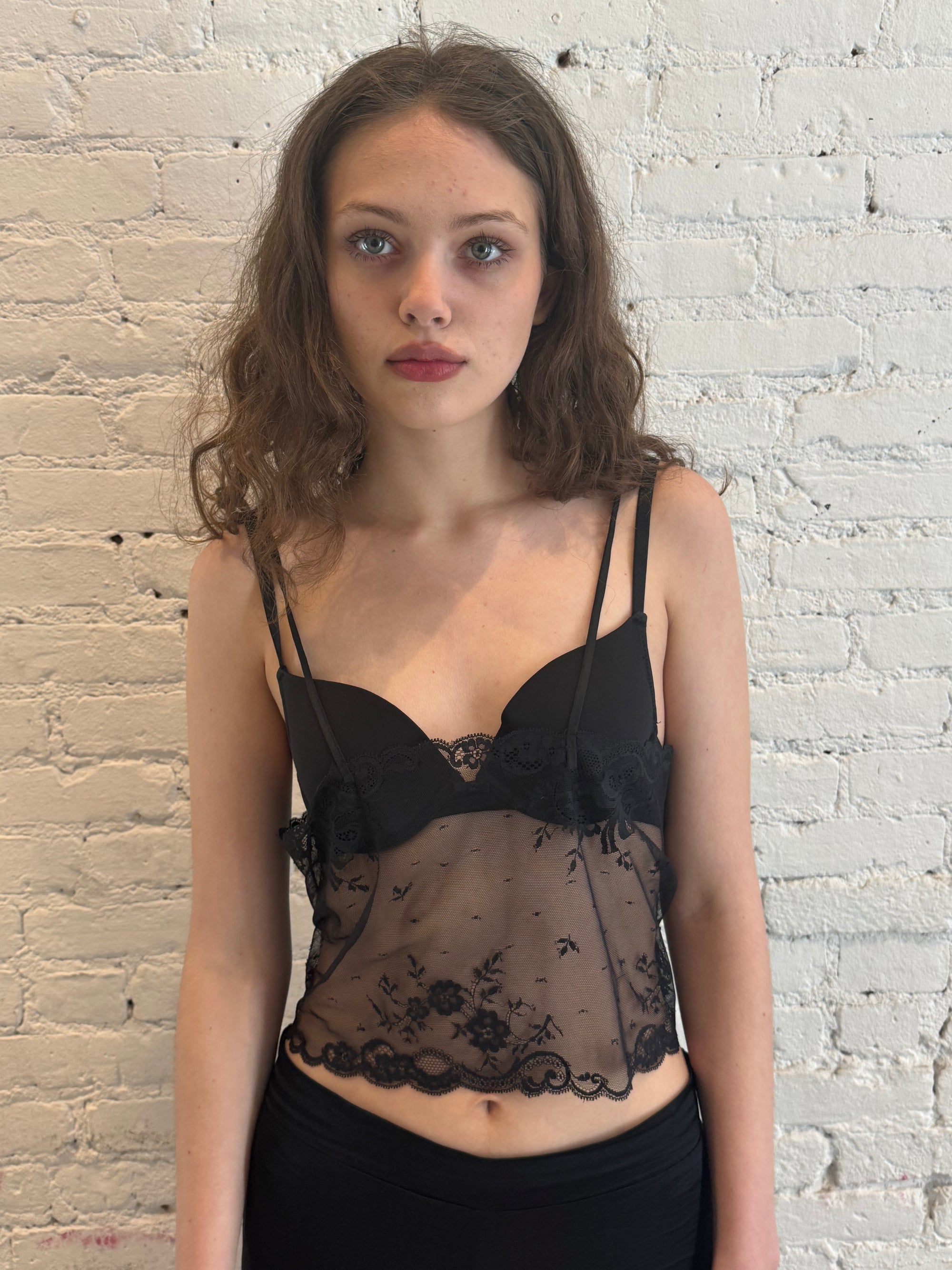 Vintage Black Lace Tank