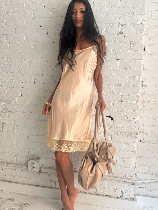 Vintage Peach Slip Dress