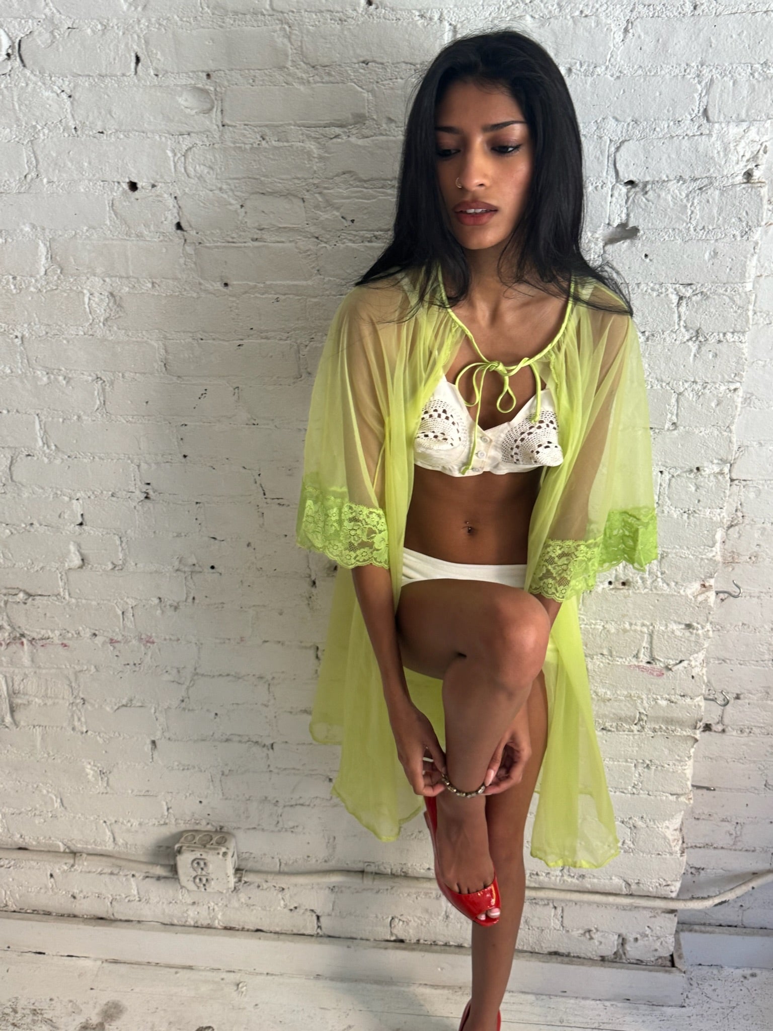 Vintage Lime Babydoll