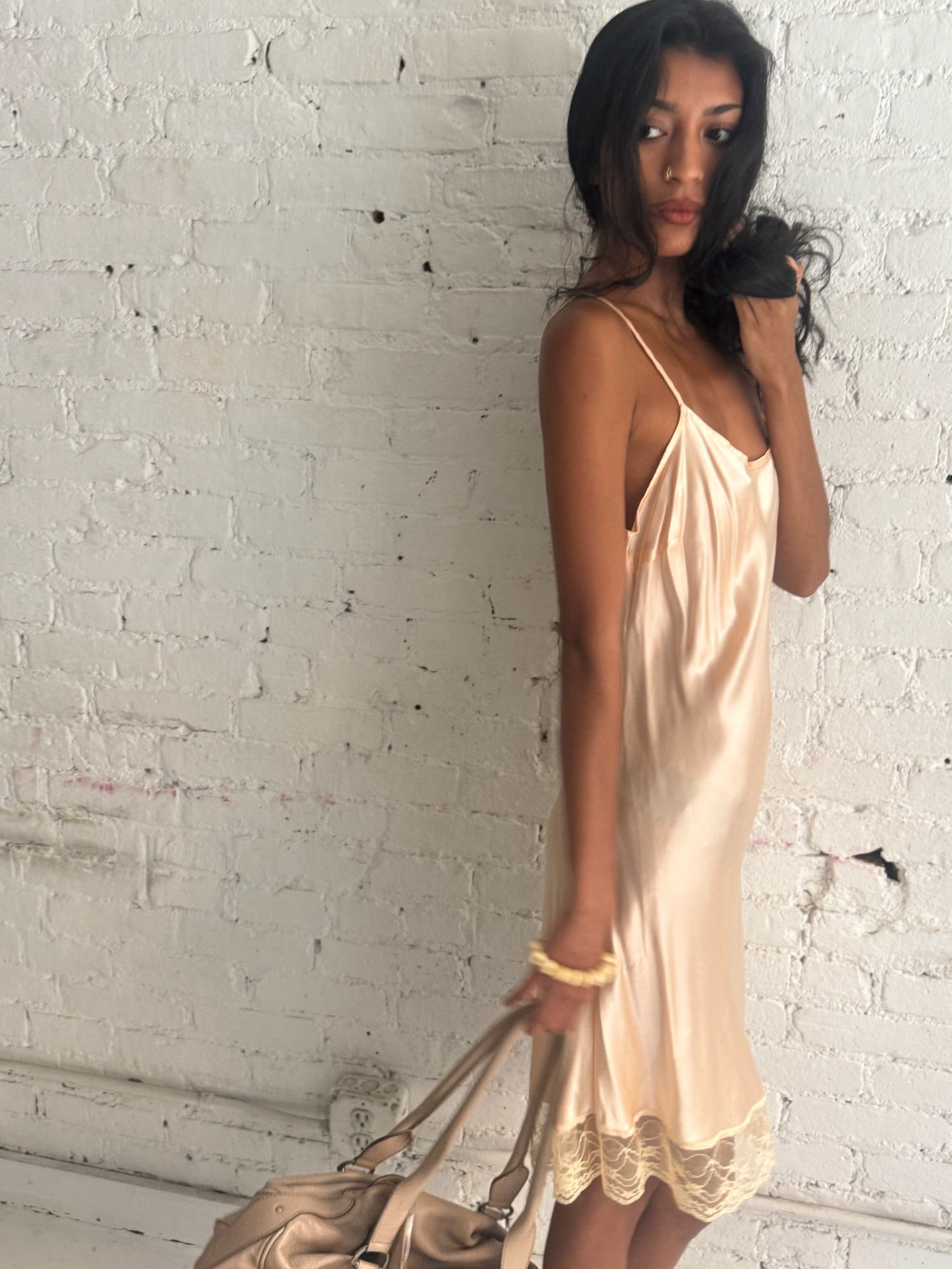 Vintage Peach Slip Dress