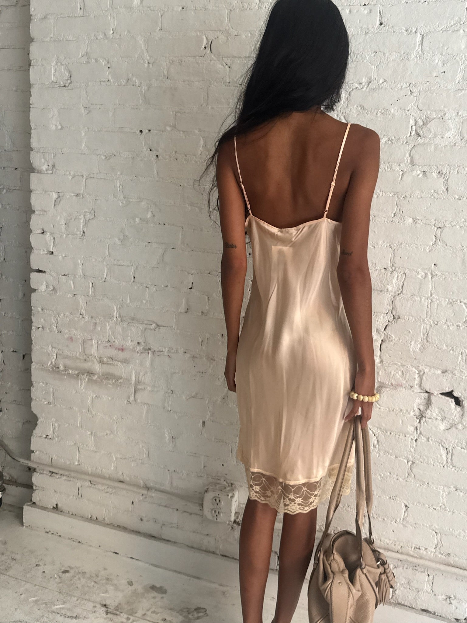 Vintage Peach Slip Dress