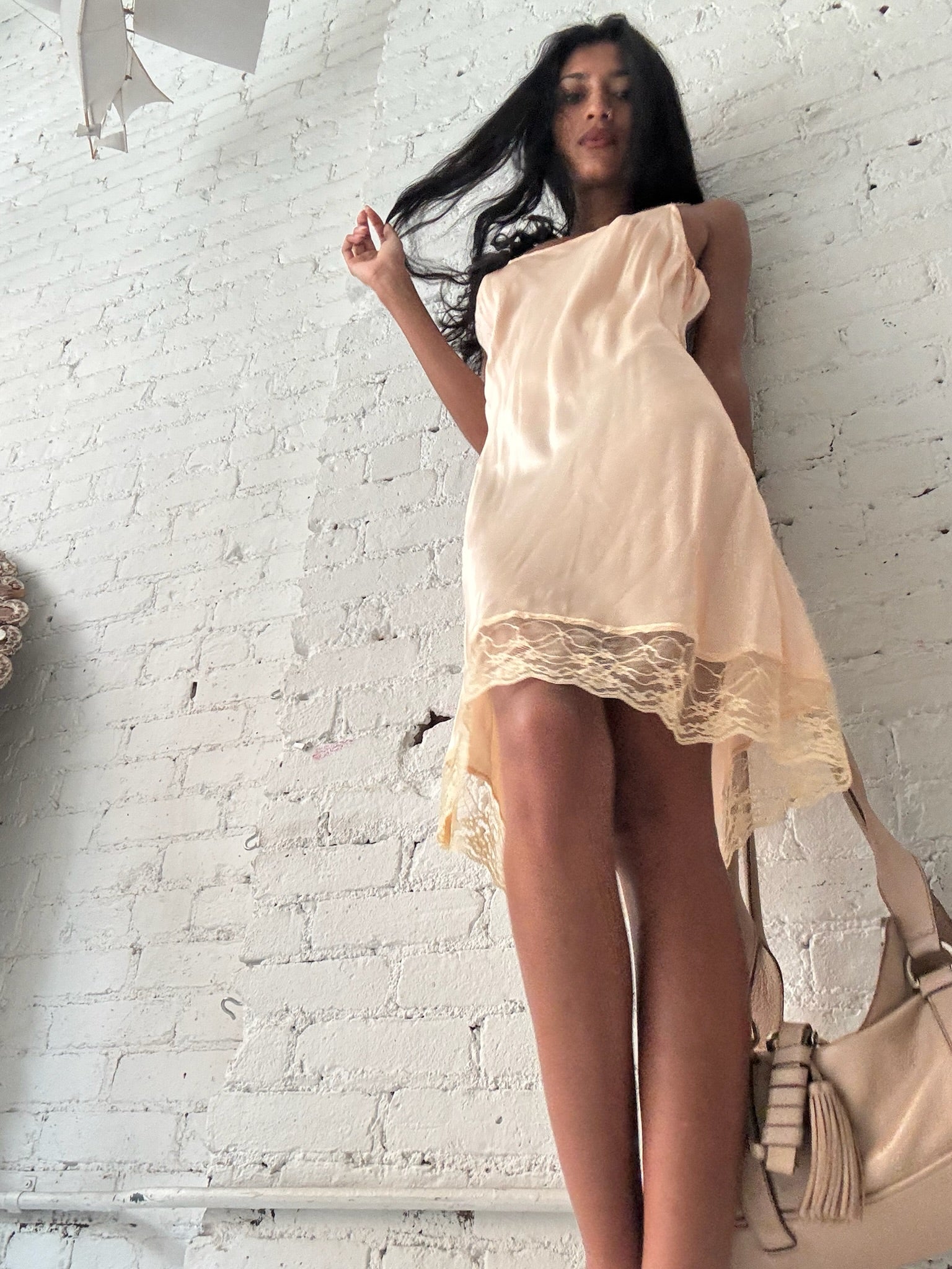 Vintage Peach Slip Dress