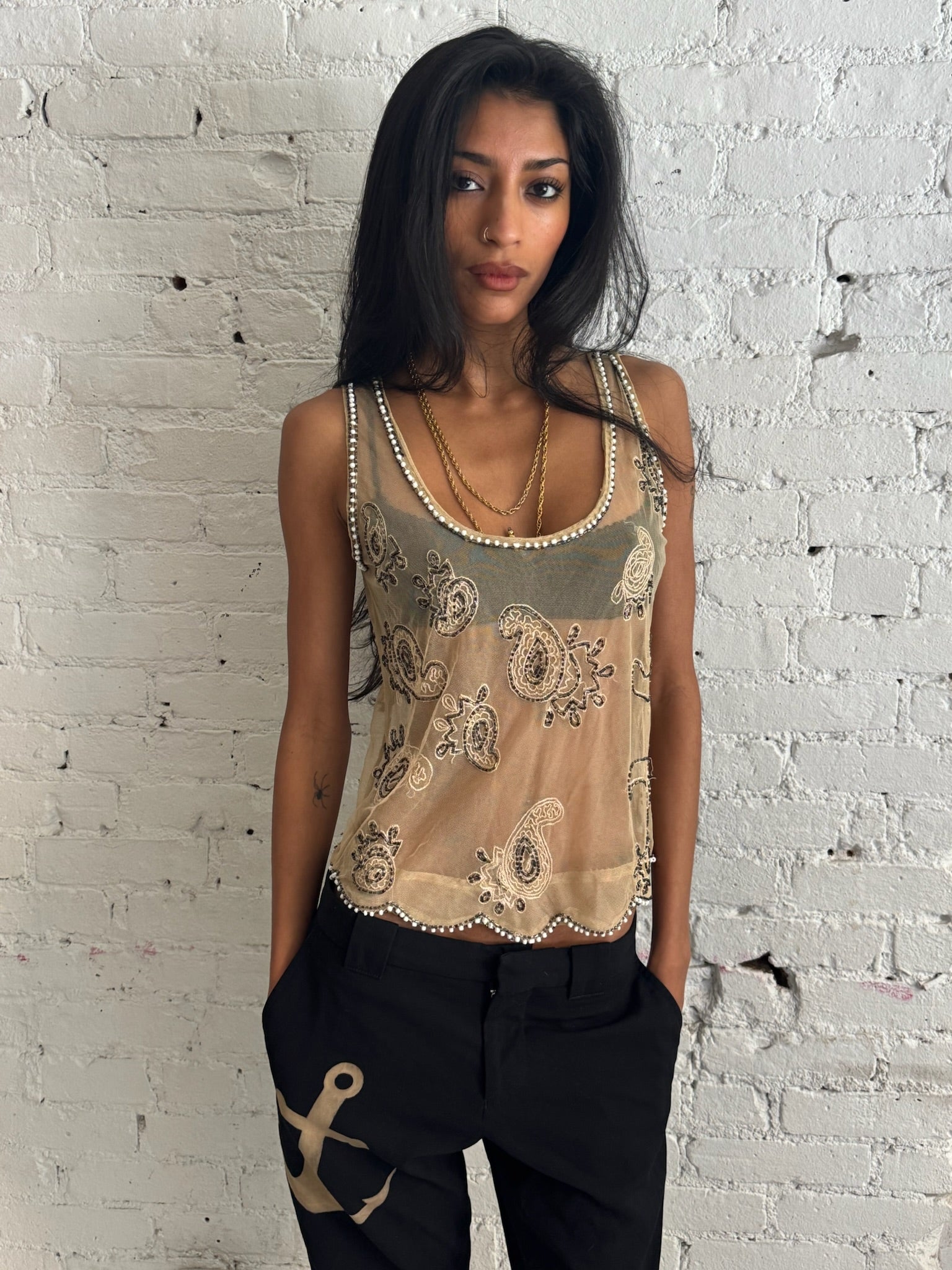 Vintage Beaded Top