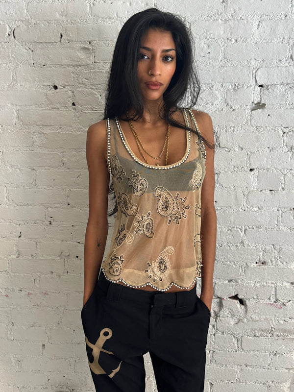Vintage Beaded Top