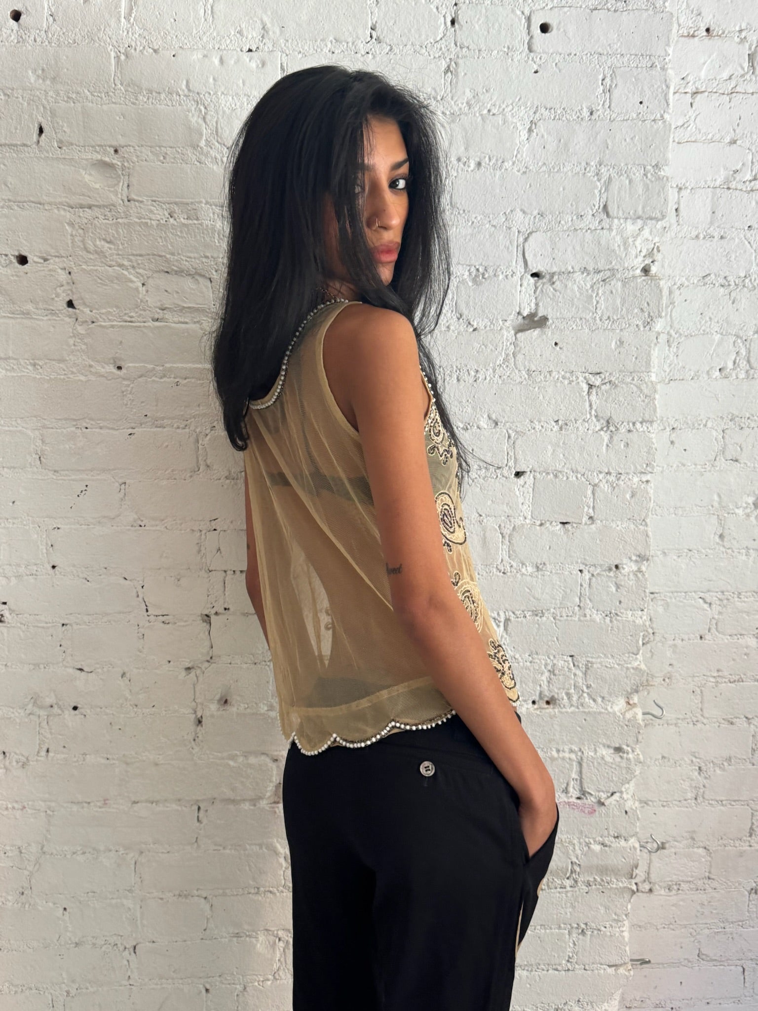 Vintage Beaded Top