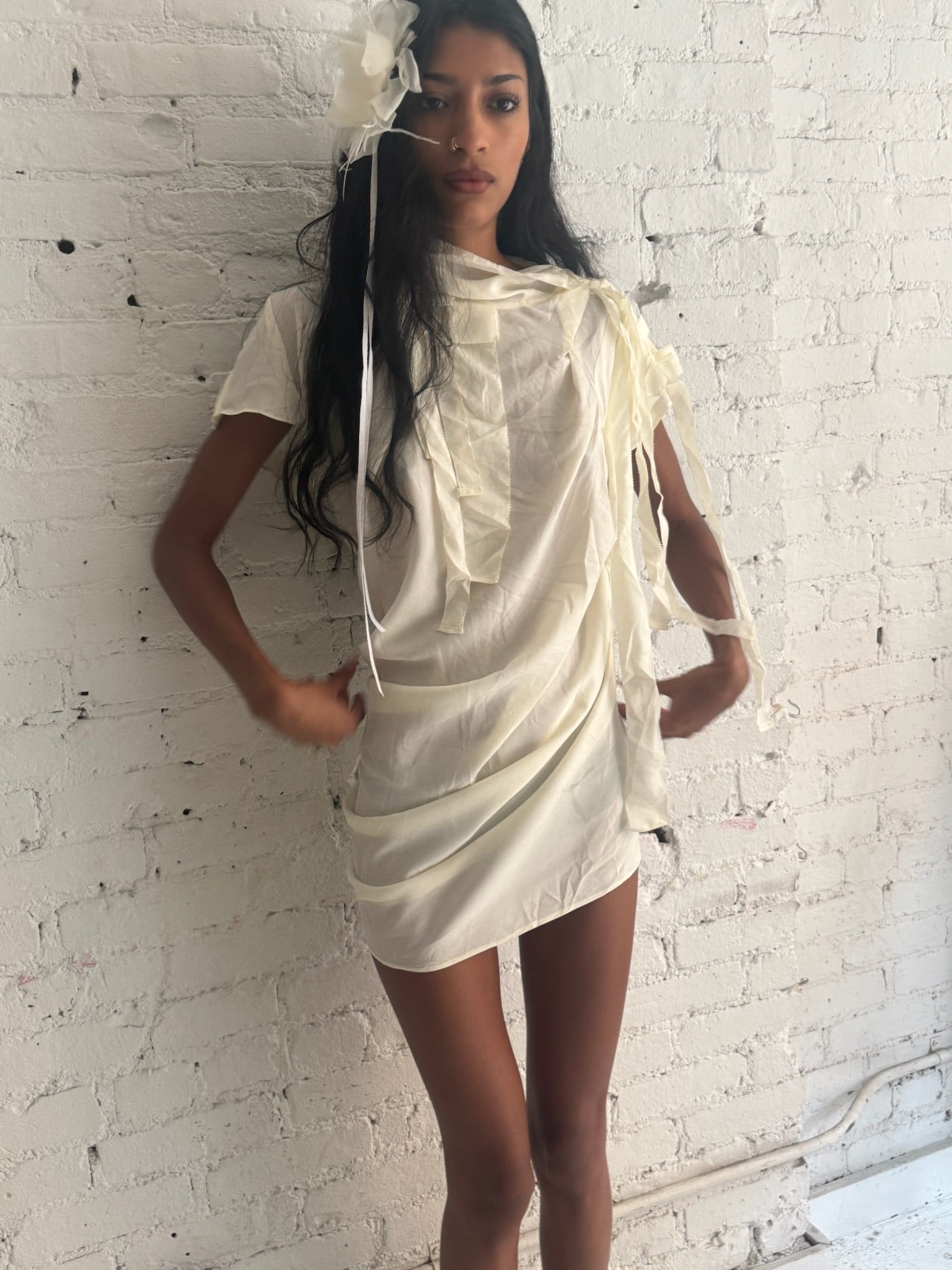 Vintage Draped Mini Dress