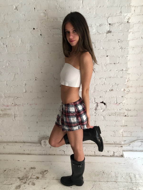 Vintage Red Plaid Shorts