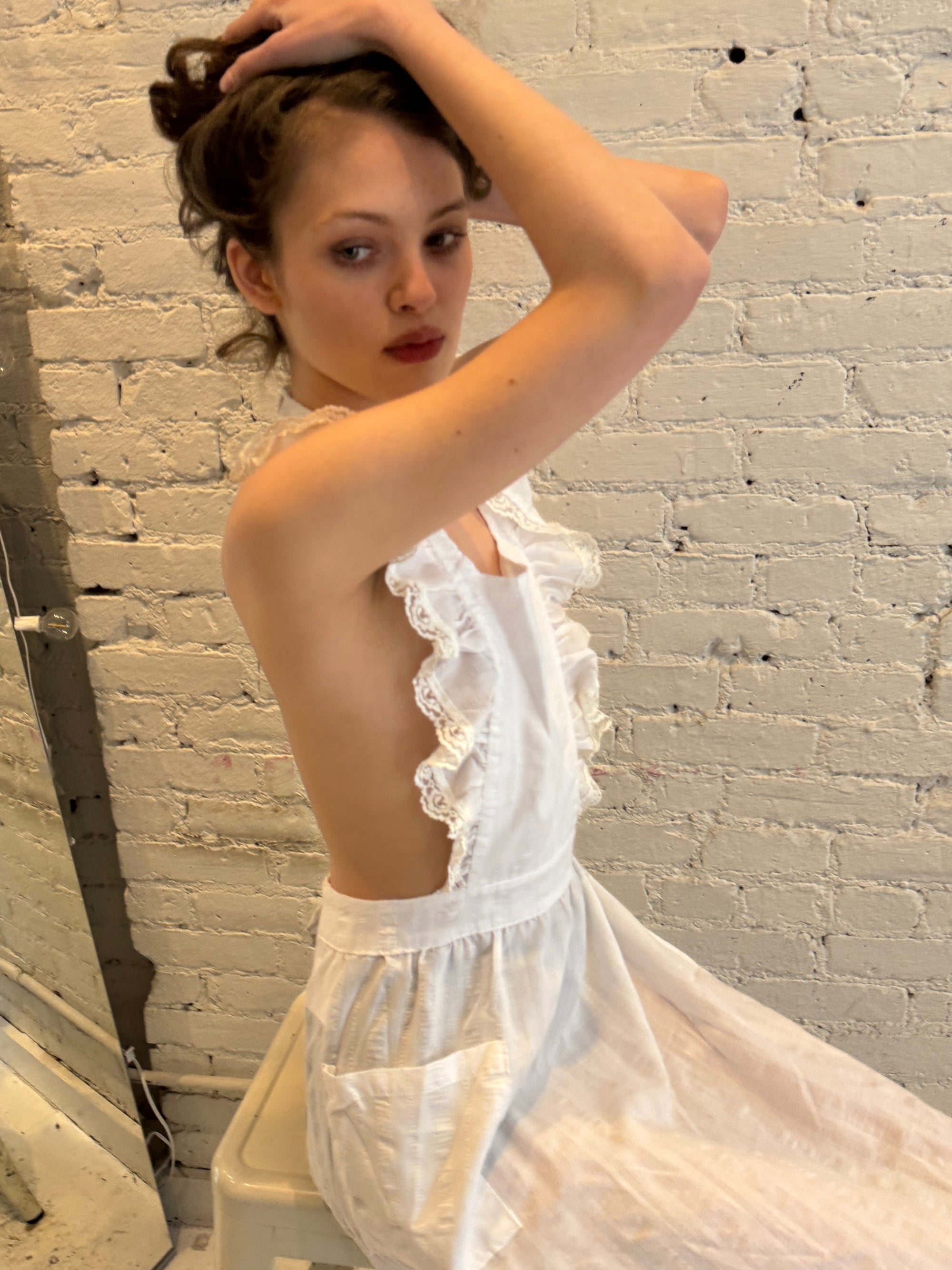 Vintage White Apron Dress