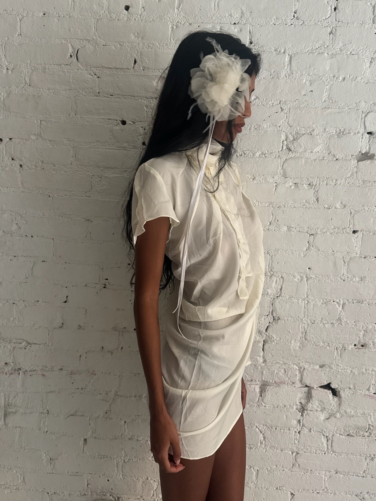 Vintage Draped Mini Dress
