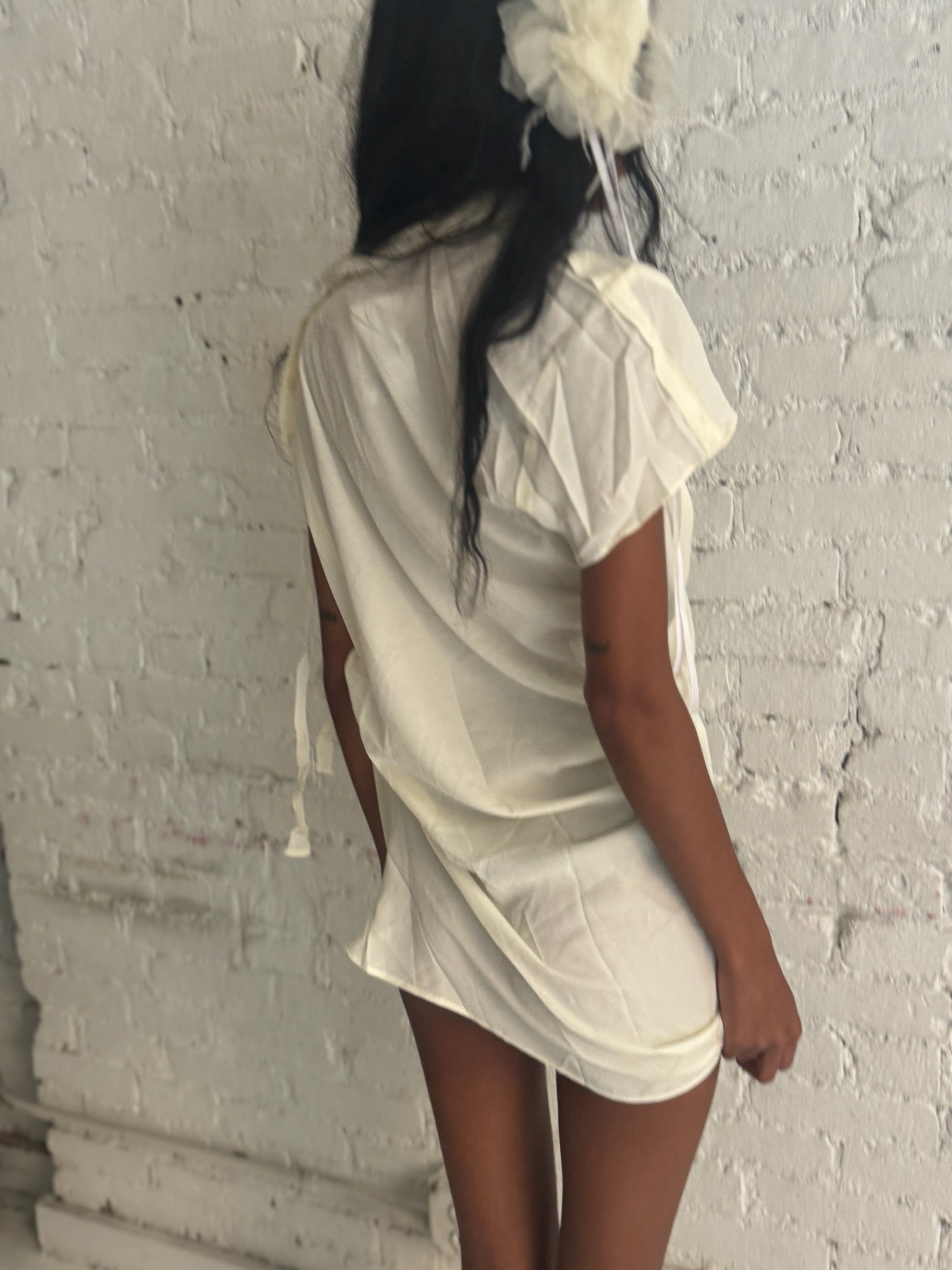 Vintage Draped Mini Dress