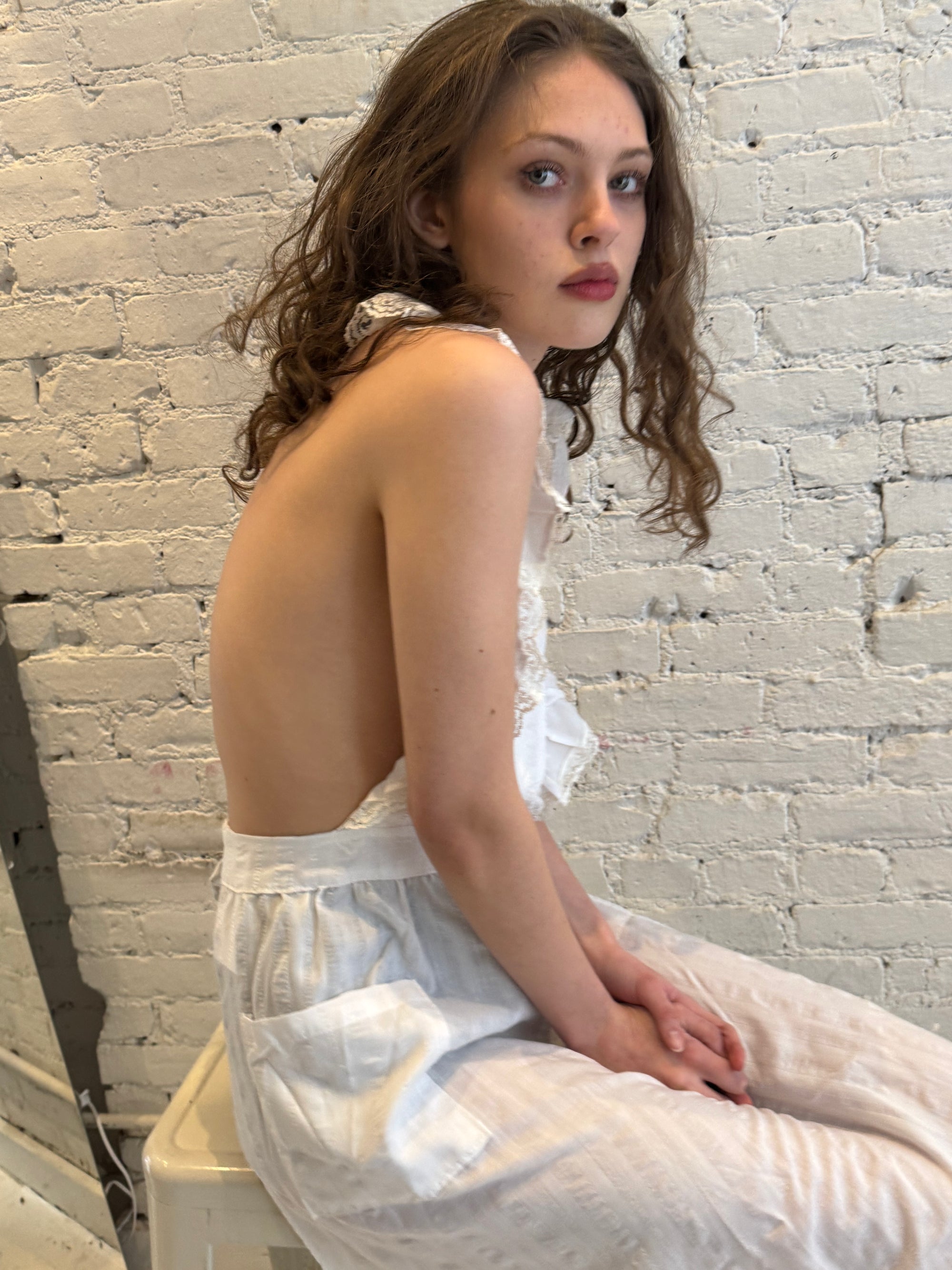 Vintage White Apron Dress