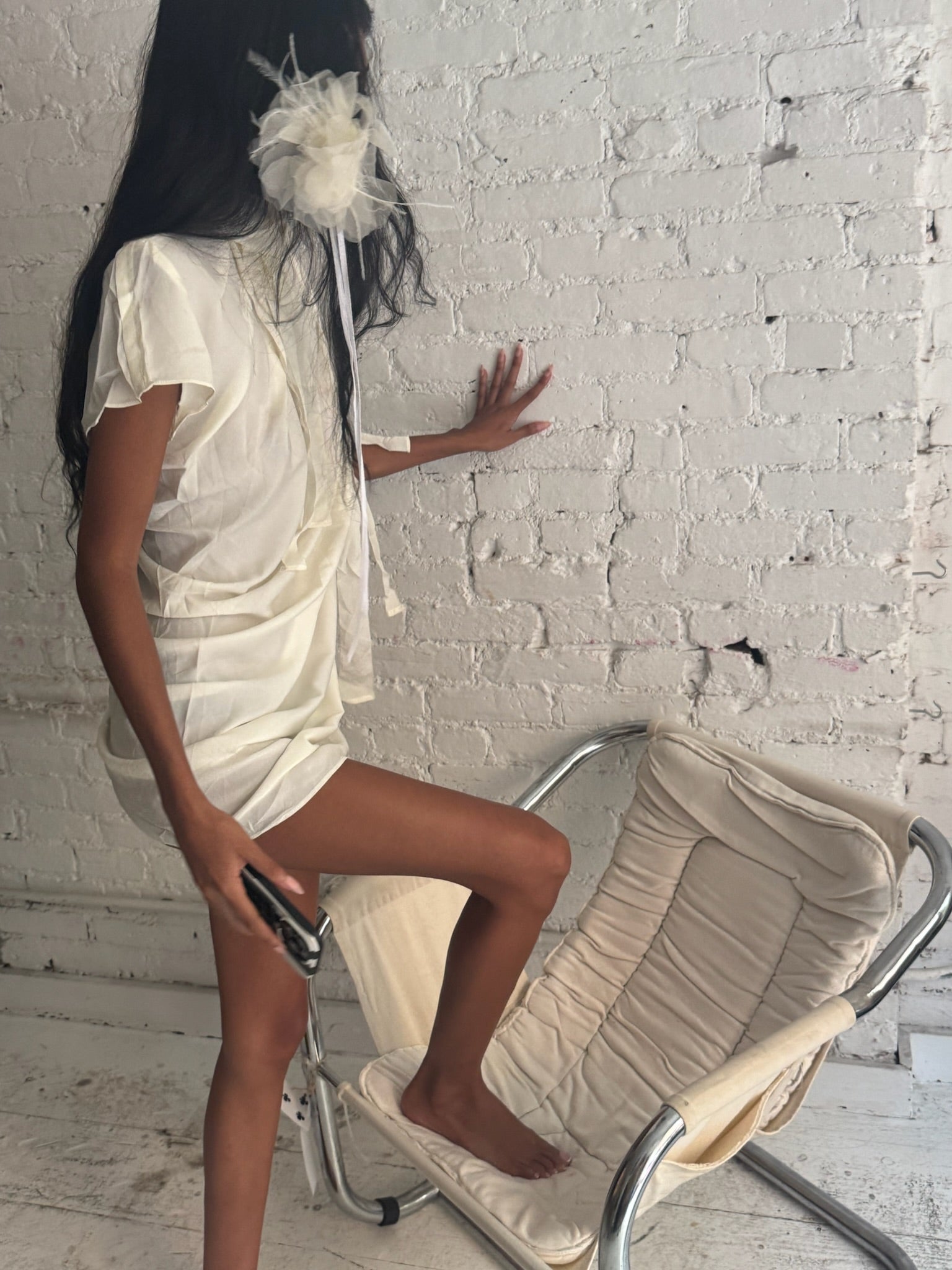 Vintage Draped Mini Dress