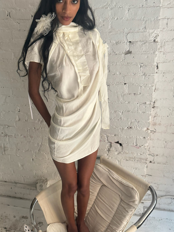 Vintage Draped Mini Dress