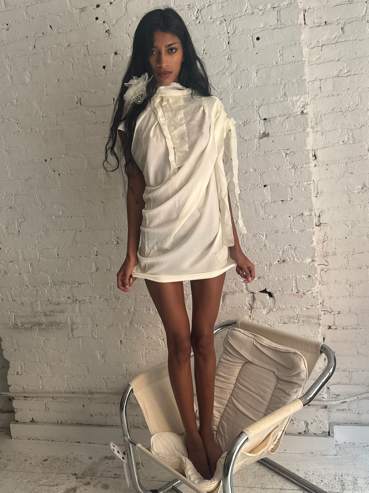 Vintage Draped Mini Dress – Dana Foley NYC