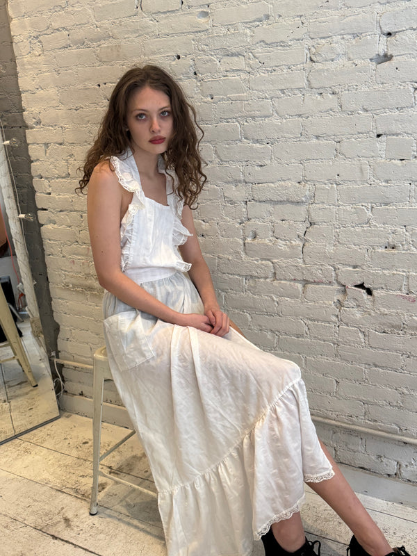 Vintage White Apron Dress
