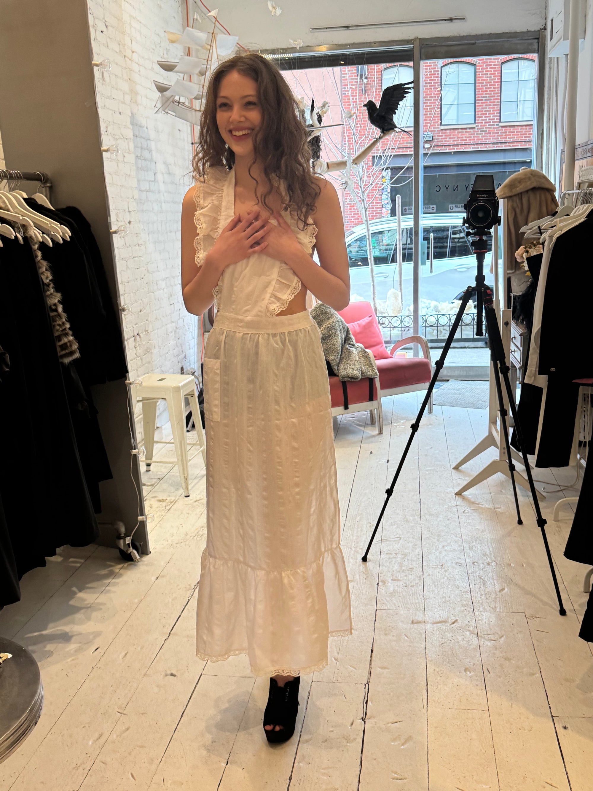 Vintage White Apron Dress