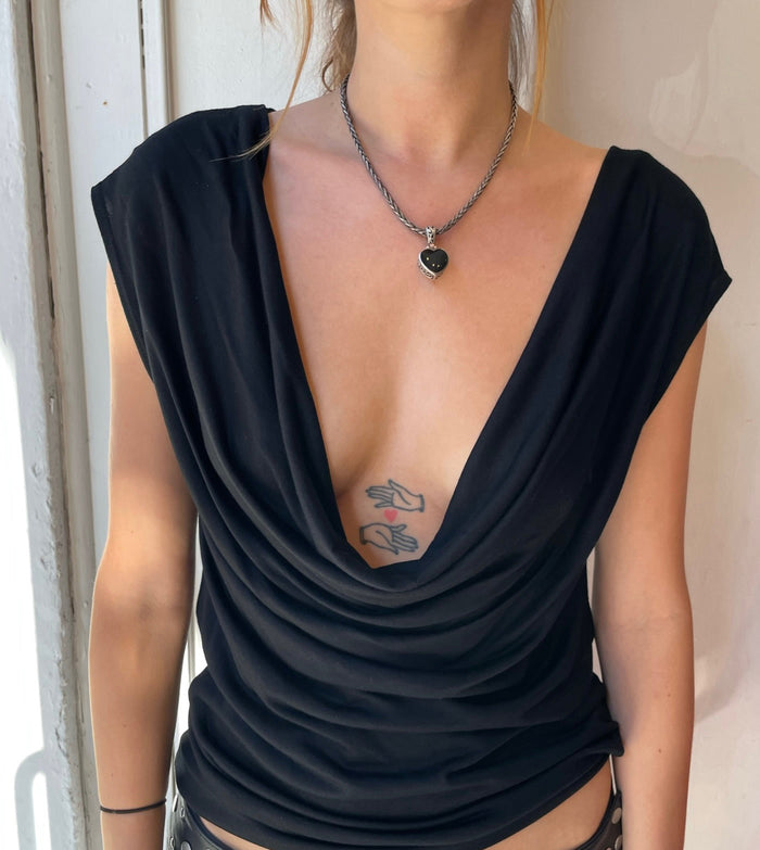 Black Hearted Necklace