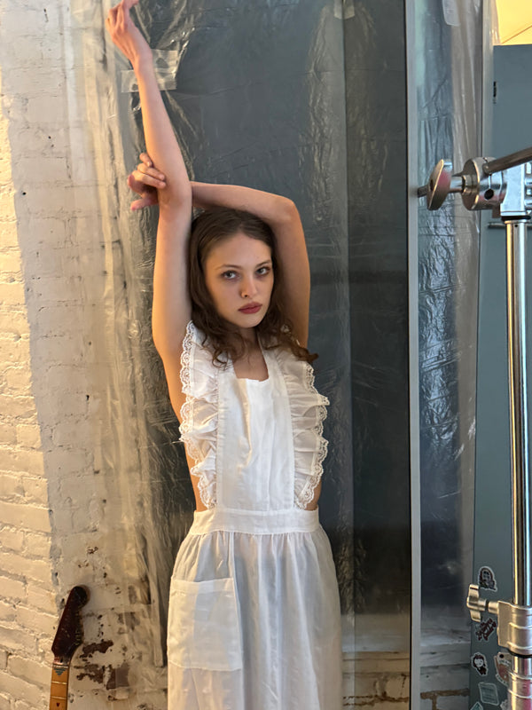 Vintage White Apron Dress