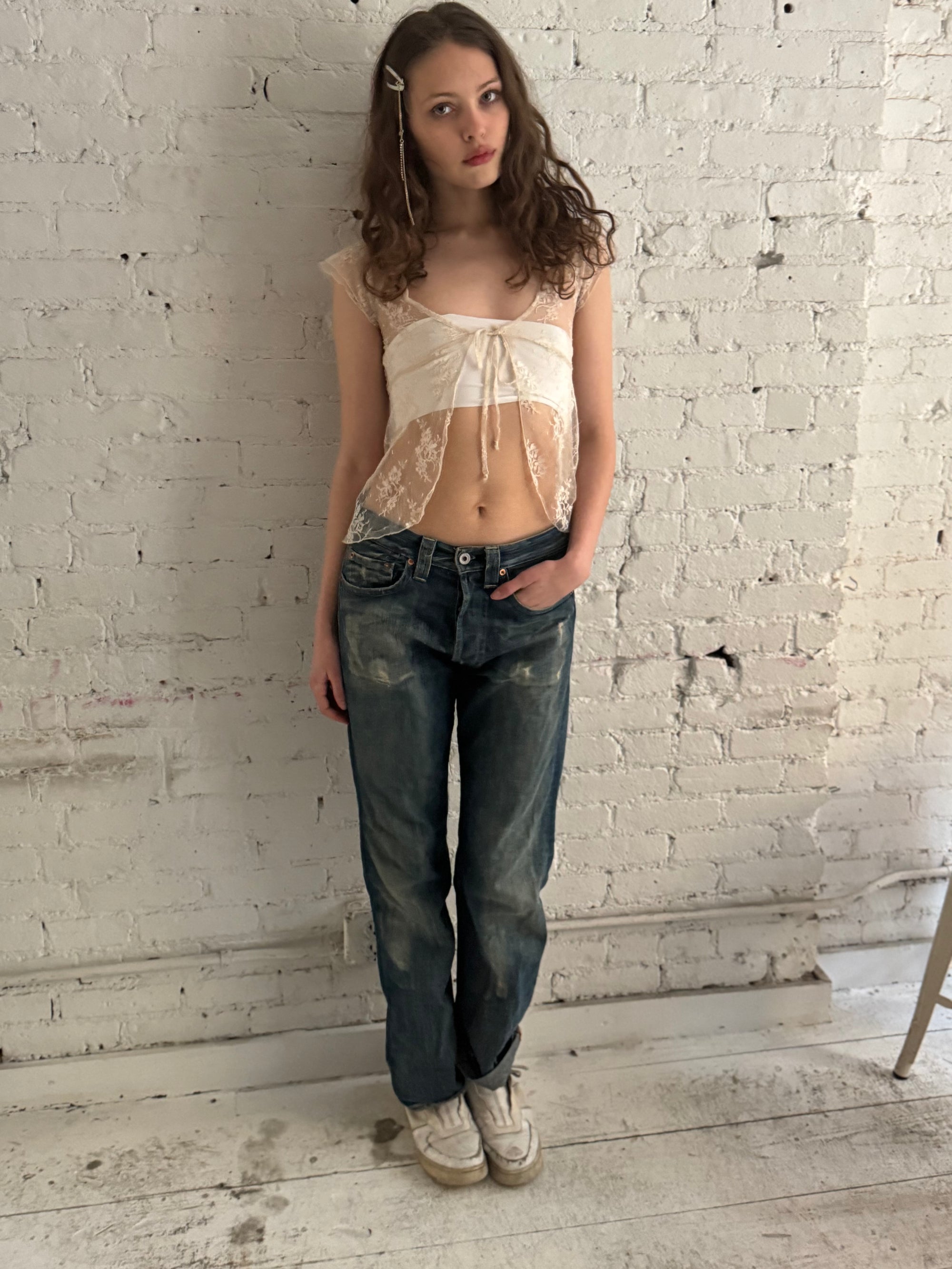 Vintage Off White Lace Top