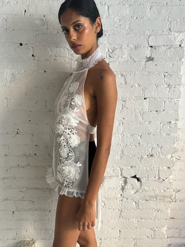 Lace Dev Top - White