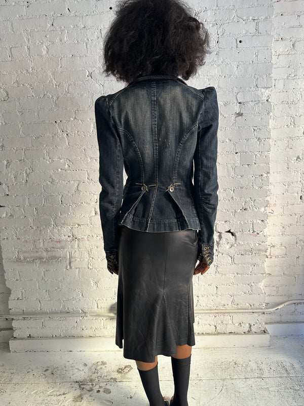 Vintage Dainer Leather Skirt
