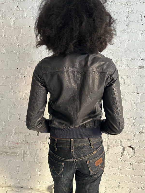 Vintage Stone Leather Jacket