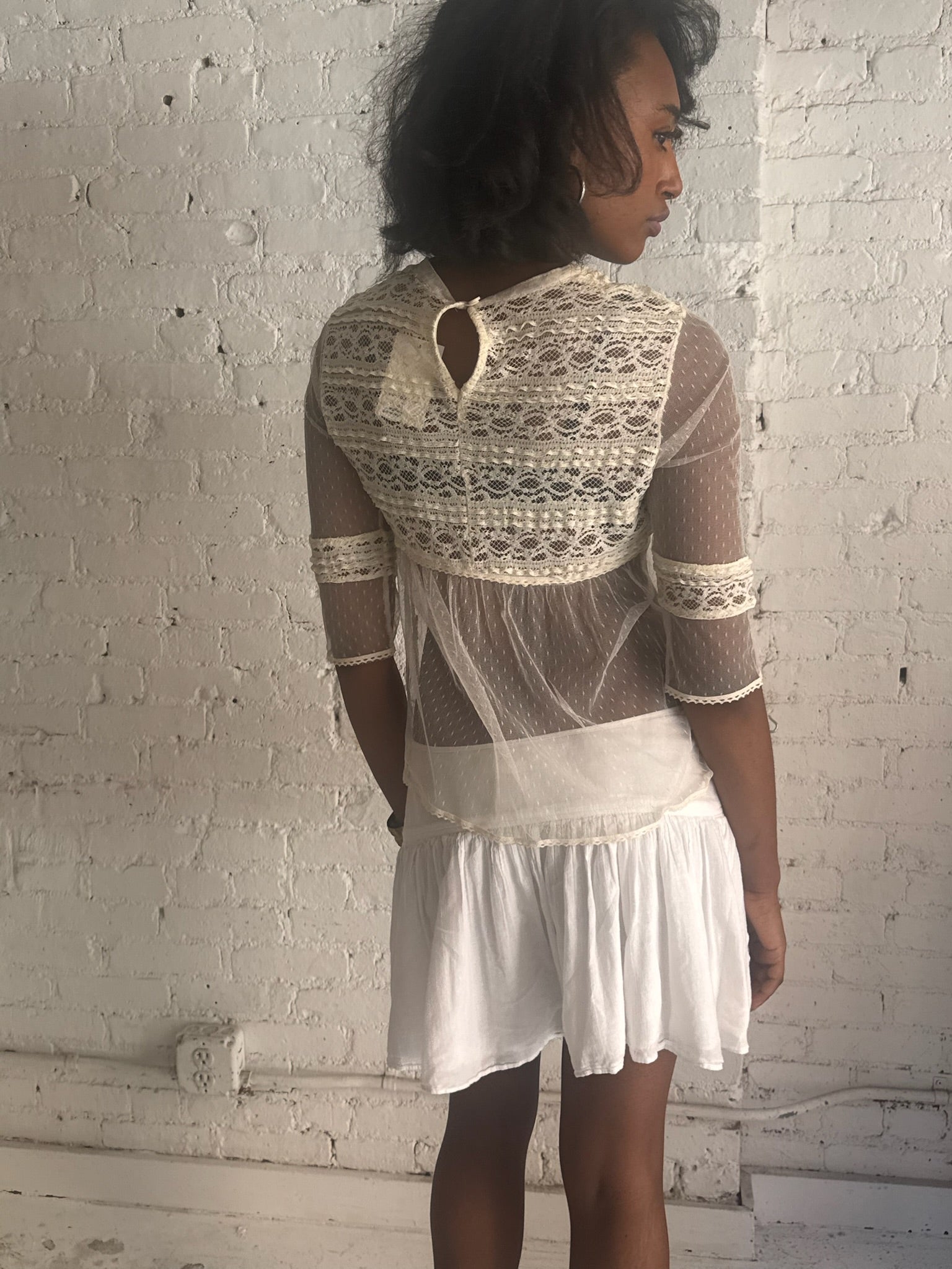 Vintage Embroidered Mini Skirt