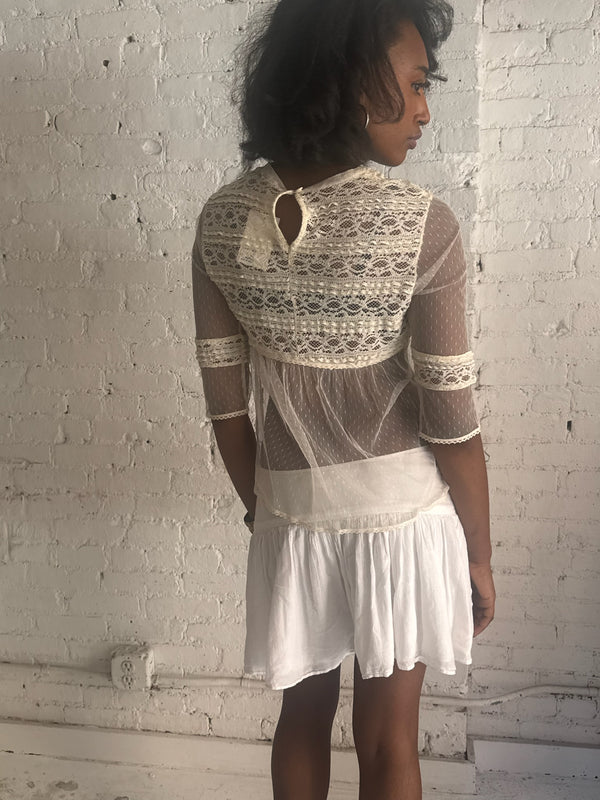 Vintage Embroidered Mini Skirt