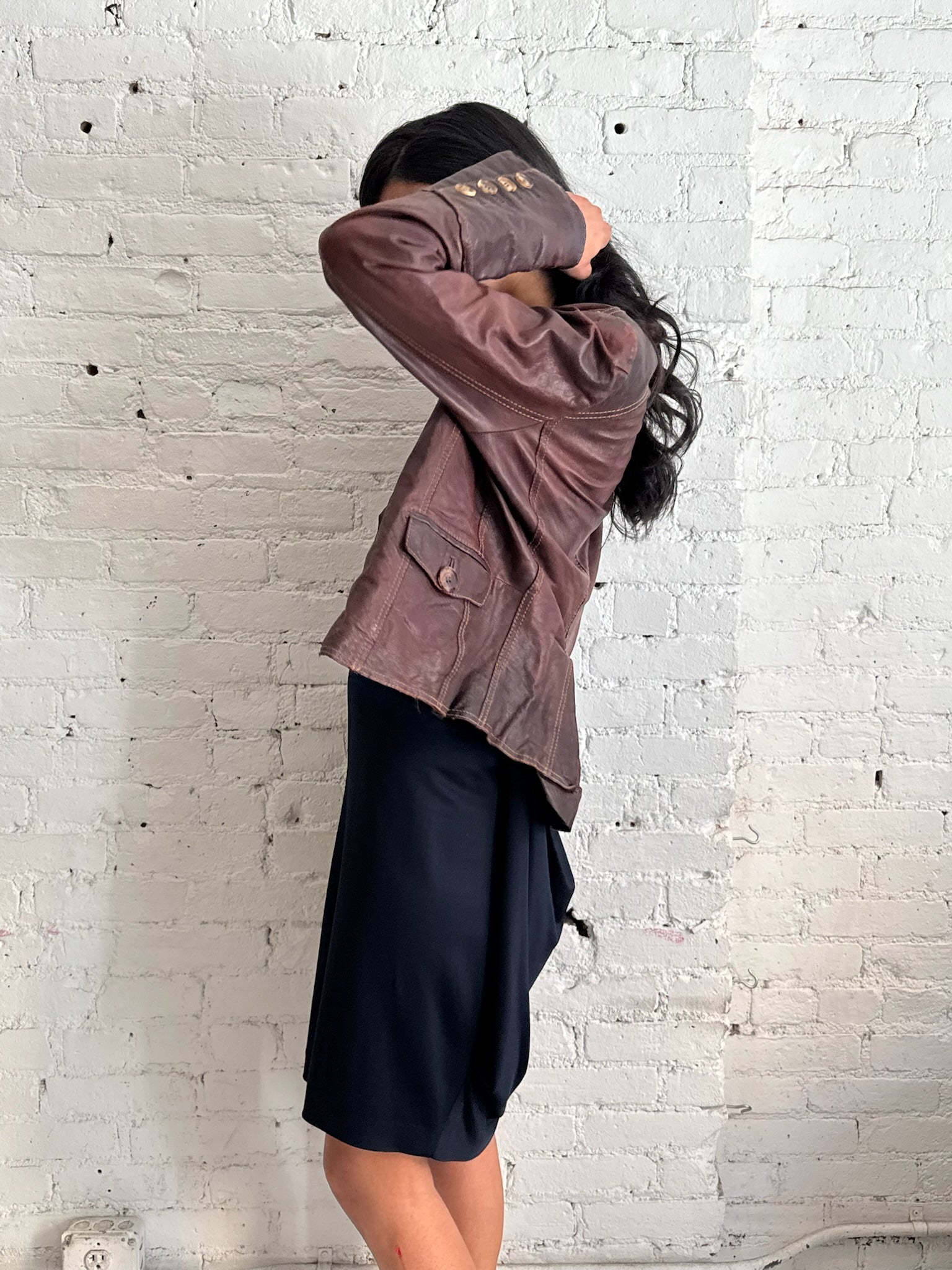 Vintage Brown Leather Jacket