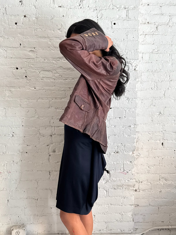 Vintage Brown Leather Jacket