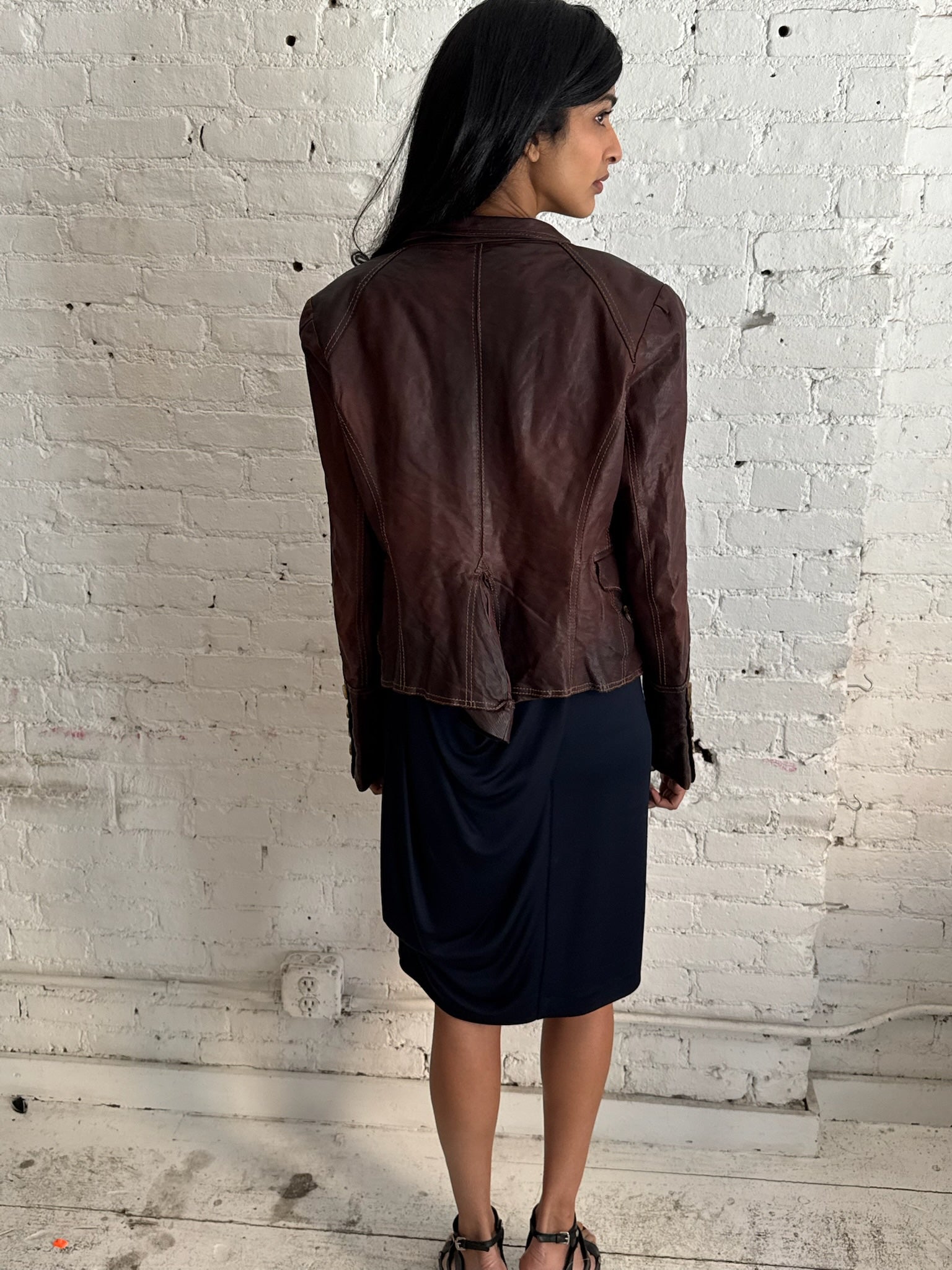 Vintage Brown Leather Jacket