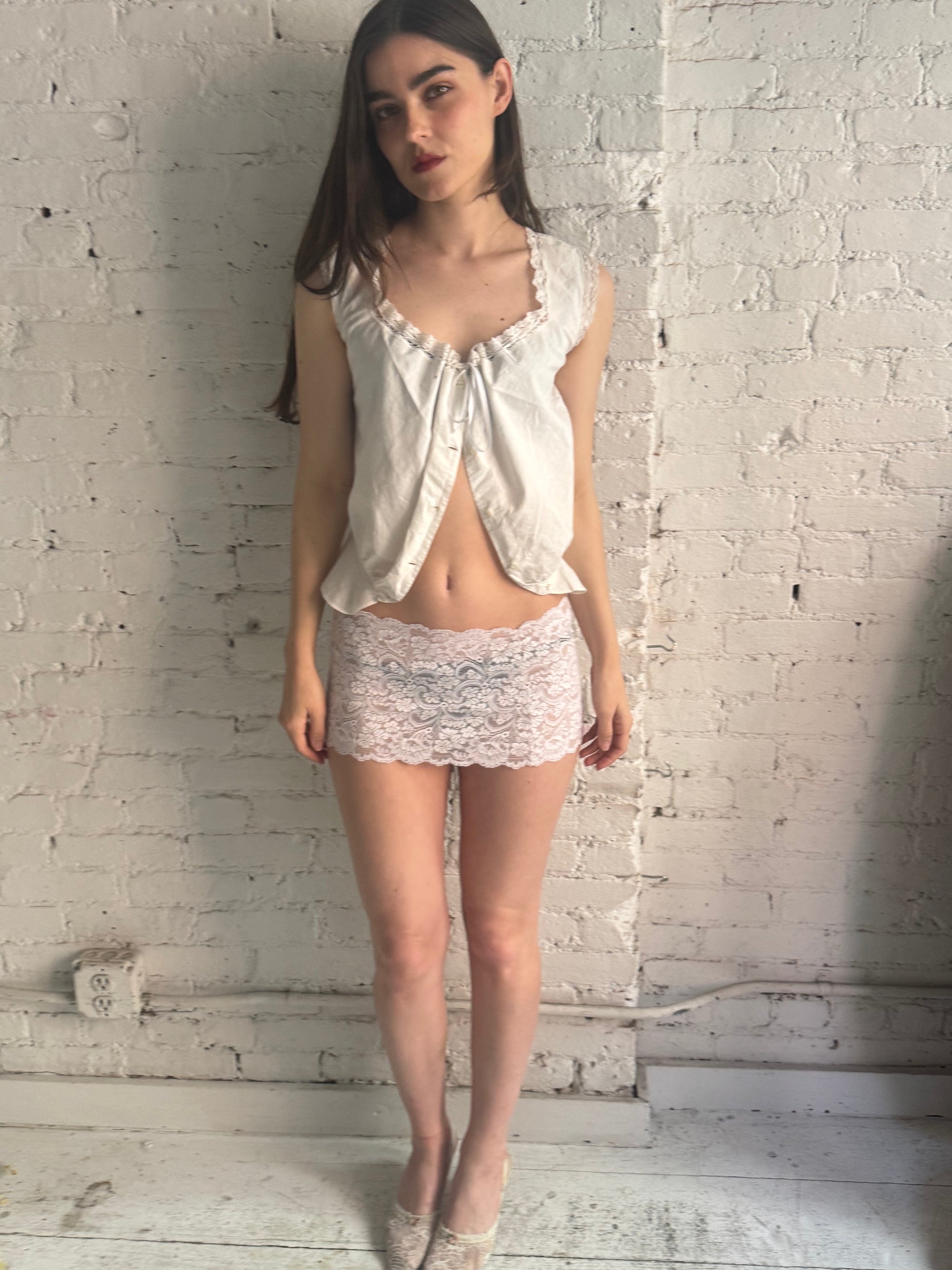 Vintage Lace Mini Skirt